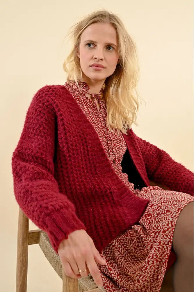 Molly Bracken - Cardigan Lucy Dark Red