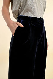 Molly Bracken - Pantalone Velluto Blue