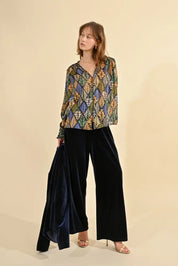 Molly Bracken - Pantalone Velluto Blue