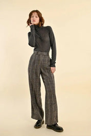 Molly Bracken - Pantaloni Spinato Black Beige