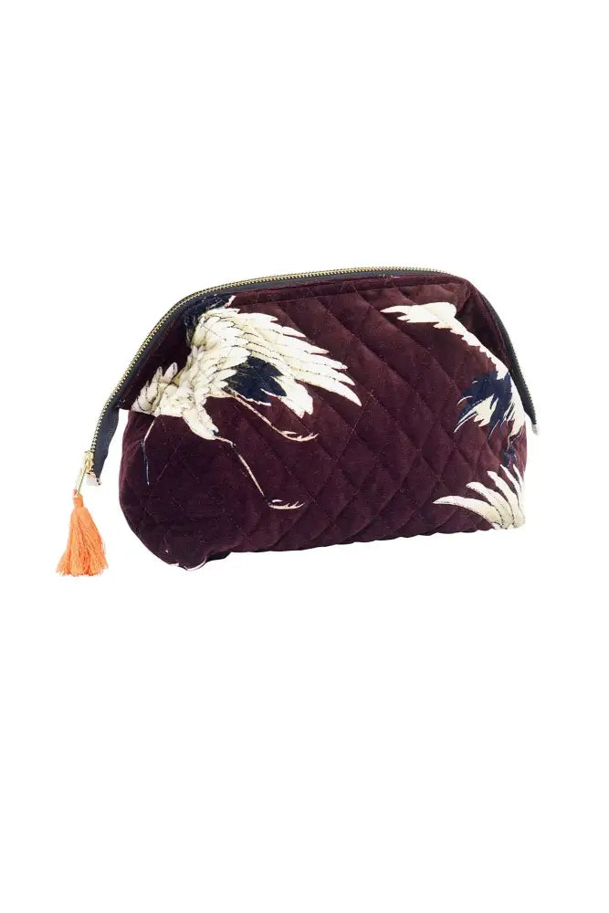 One Hundred Stars - Borsa Velluto Stork Burgundy