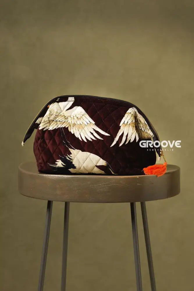 One Hundred Stars - Borsa Velluto Stork Burgundy