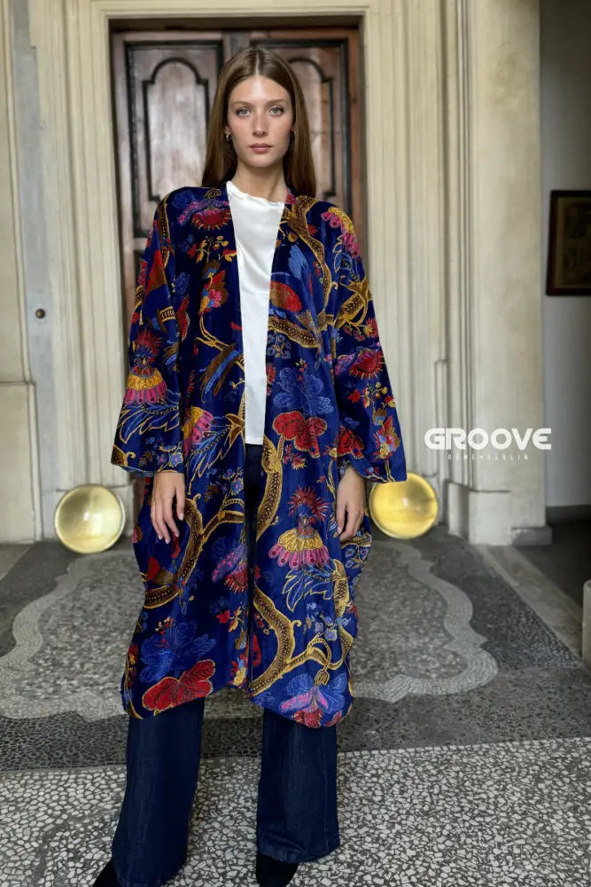 One Hundred Stars - Kimono Grande Royal Blue