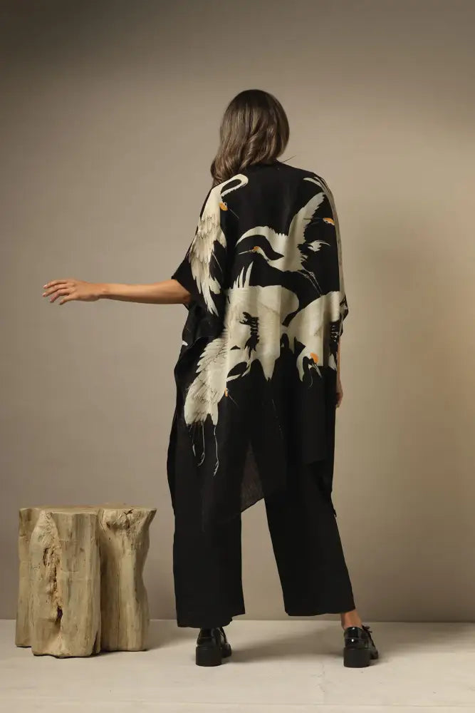 One Hundred Stars - Throwover Wool Stork Black