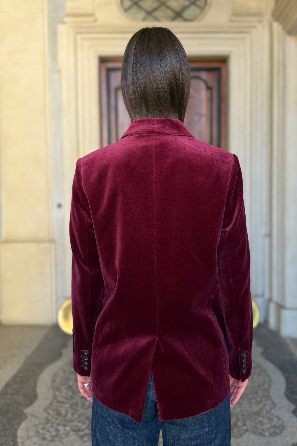 WU-SIDE - giacca fustagno doppio petto - BORDEAUX