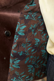 WU-SIDE - giacca fustagno doppio petto - MARRONE