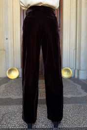 WU-SIDE - pantalone velluto - MARRONE