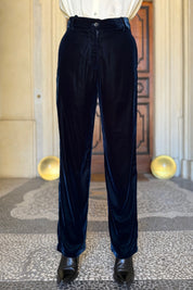 WU-SIDE - pantalone velluto - BLUE