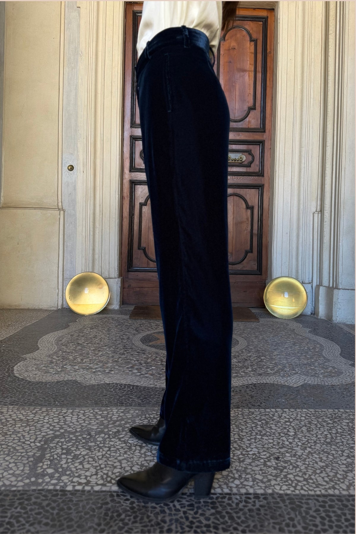 WU-SIDE - pantalone velluto - BLUE