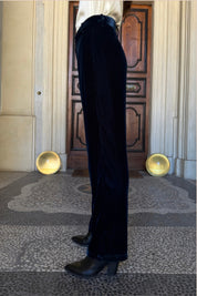WU-SIDE - pantalone velluto - BLUE