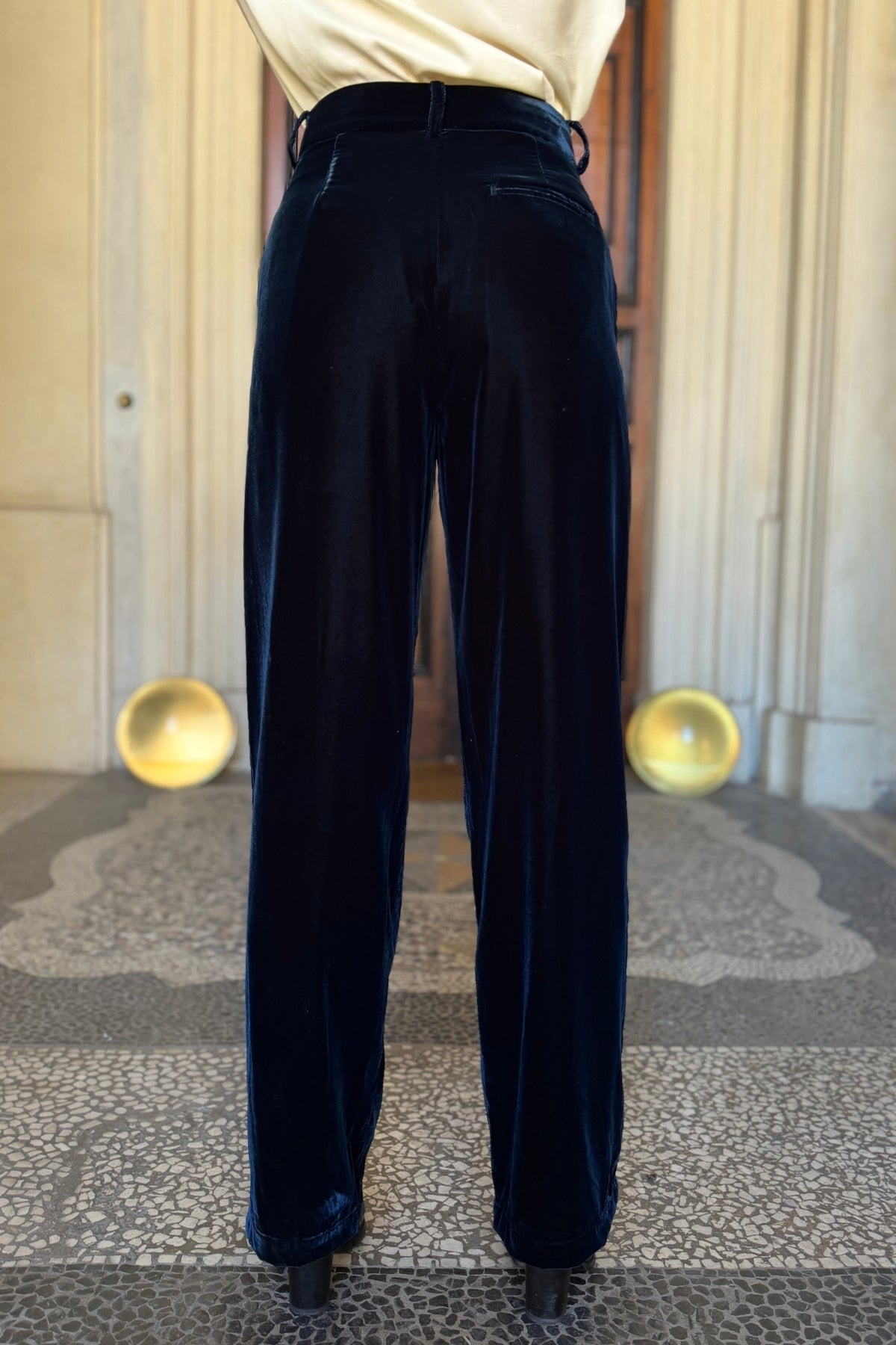 WU-SIDE - pantalone velluto - BLUE
