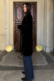 WU-SIDE - spolverino velluto - BLACK