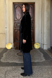 WU-SIDE - spolverino velluto - BLACK