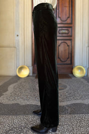 WU-SIDE - pantalone velluto - VERDE