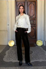 WU-SIDE - pantalone velluto - VERDE