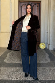 WU-SIDE - spolverino velluto - MARRONE
