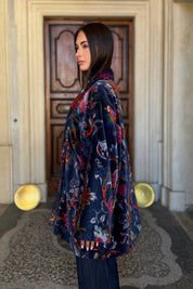 ARTEFILIA-MILANO - kimono velluto jia - GARDEN BLUE