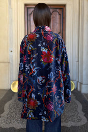 ARTEFILIA-MILANO - kimono velluto jia - GARDEN BLUE
