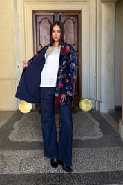ARTEFILIA-MILANO - kimono velluto jia - GARDEN BLUE