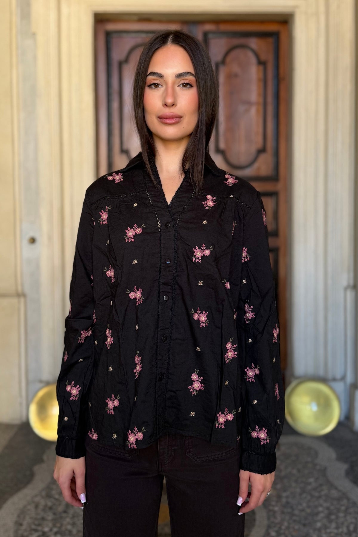 MAISON HOTEL - camicia louise - NIGHT ROSES