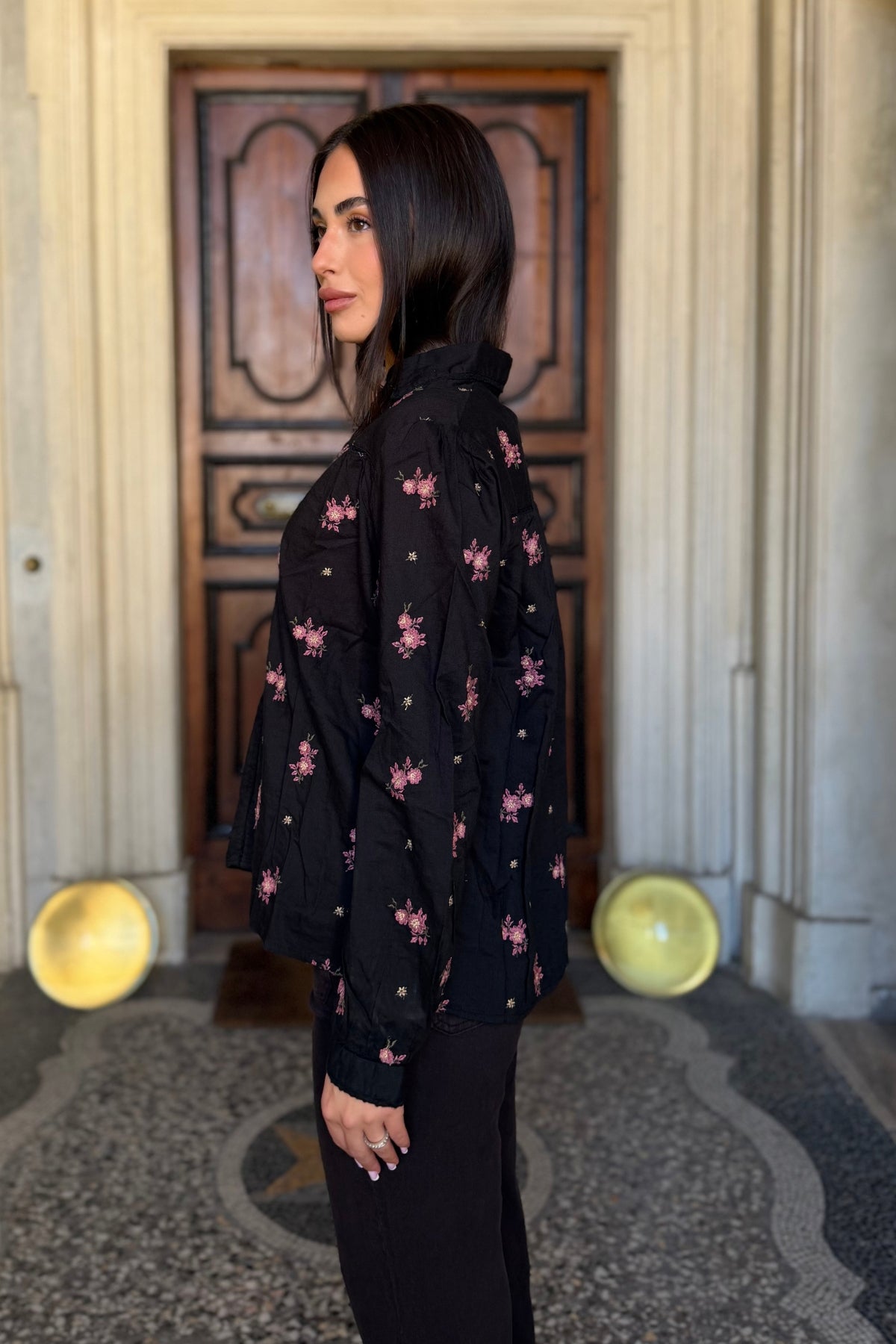 MAISON HOTEL - camicia louise - NIGHT ROSES