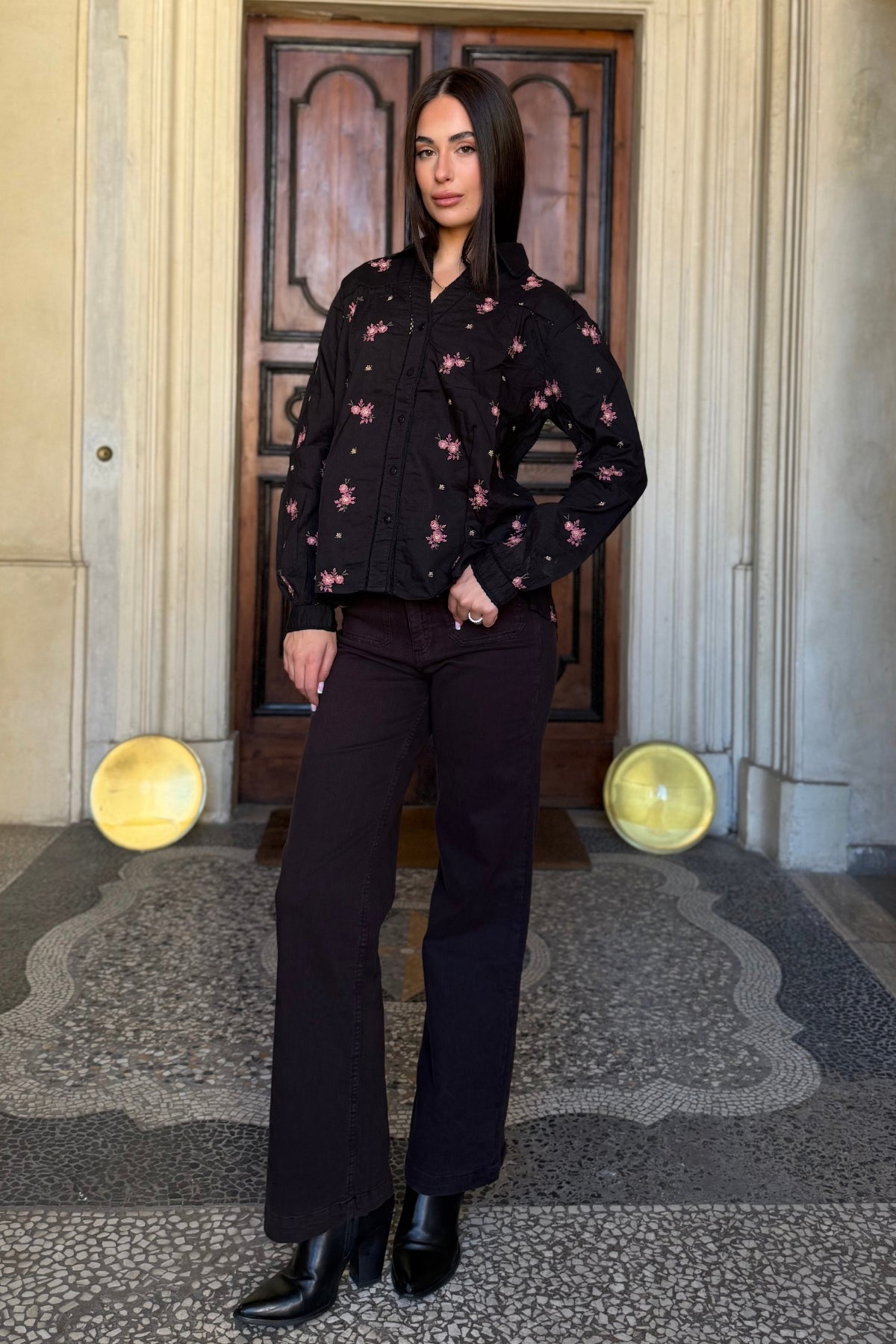 MAISON HOTEL - camicia louise - NIGHT ROSES