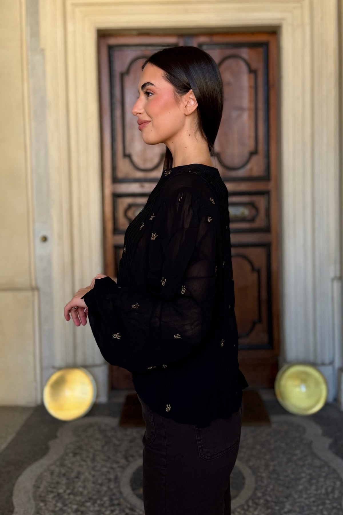 MAISON HOTEL - blusa caterine - BLACKOUT