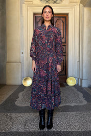 MAISON HOTEL - dress nile - DEEP PURPLE