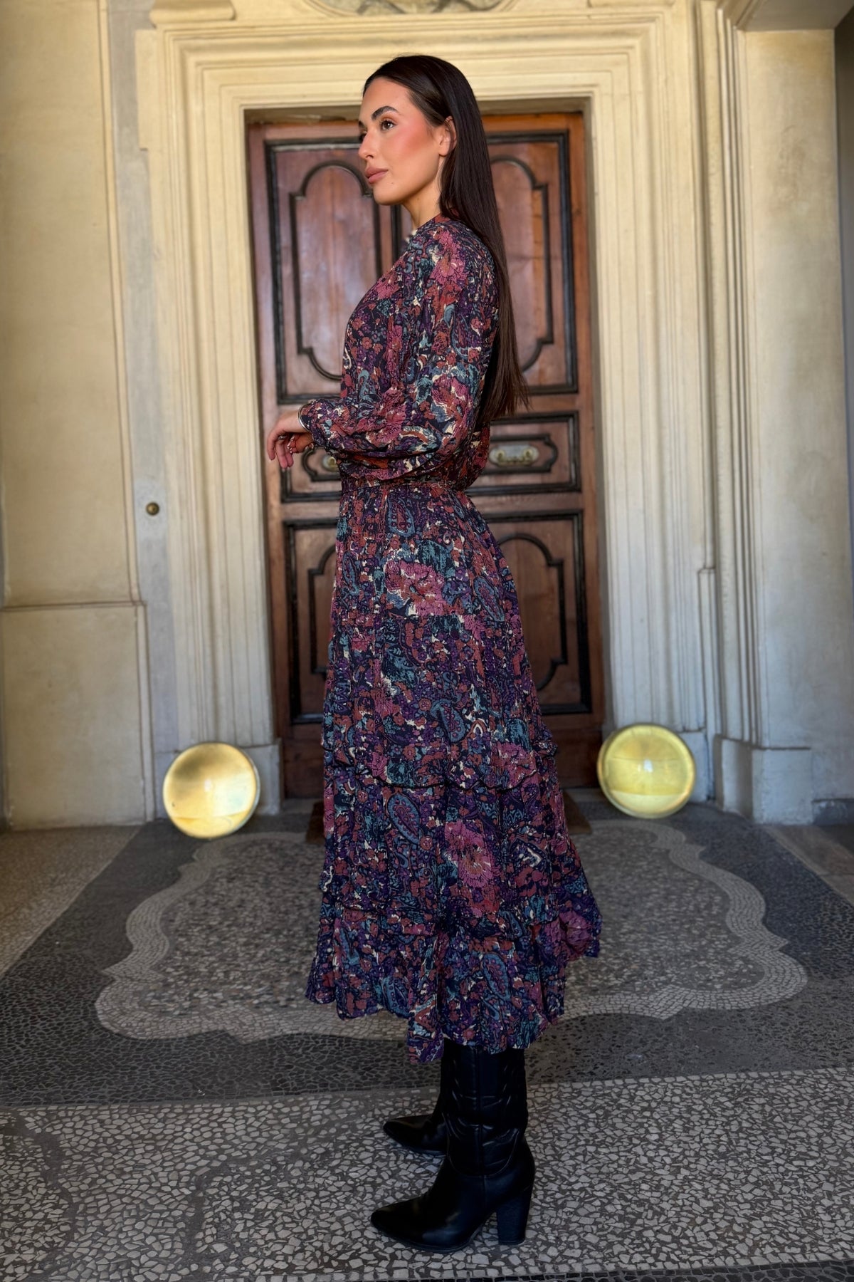 MAISON HOTEL - dress nile - DEEP PURPLE