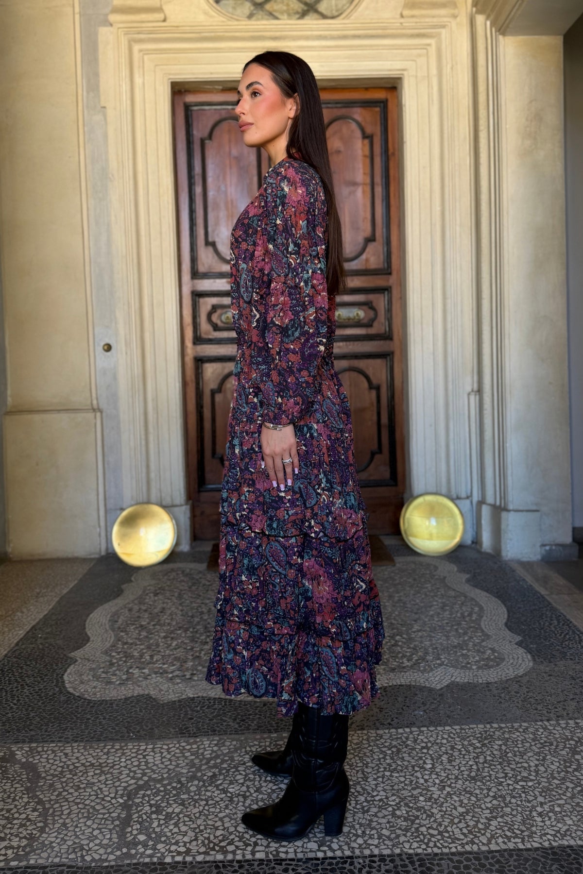 MAISON HOTEL - dress nile - DEEP PURPLE