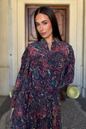 MAISON HOTEL - dress nile - DEEP PURPLE