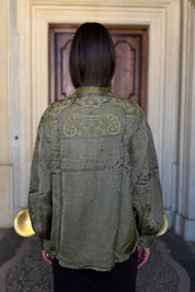 MAISON HOTEL - blusa gongora - KHAKI