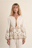 MOLLY BRACKEN - ladies woven bluse - OFF WHITE BEIGE