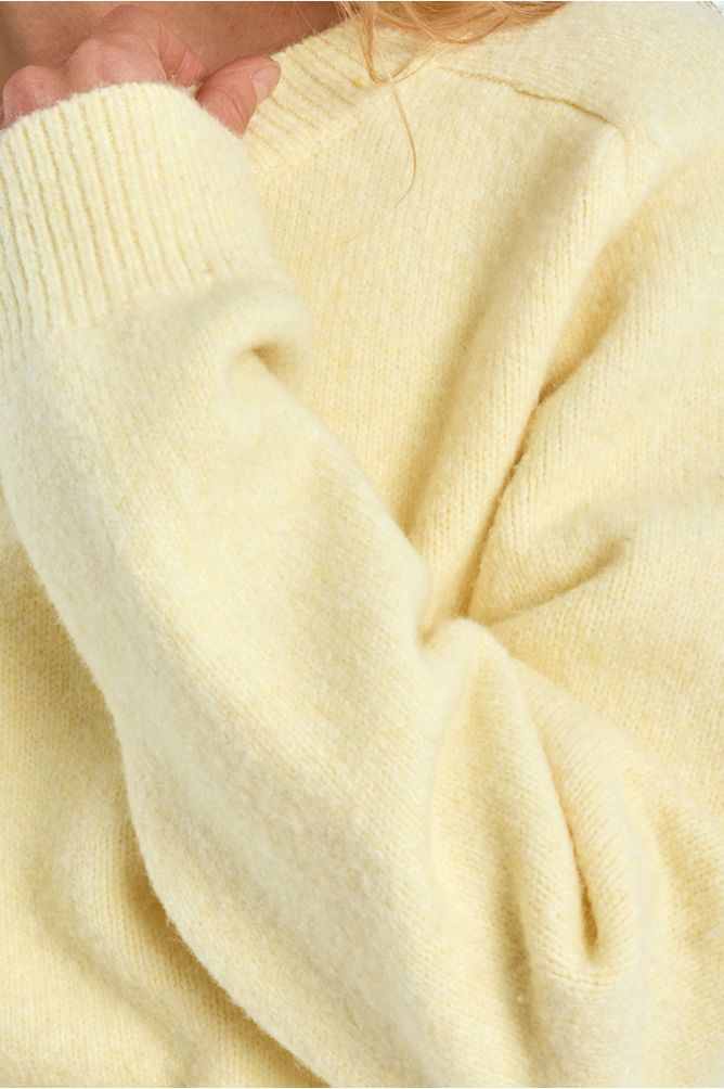 MOLLY BRACKEN - ribbed crop sweater - YELLOW