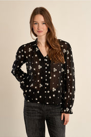 MOLLY BRACKEN - ladies woven shirt - BLACK