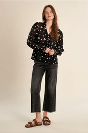 MOLLY BRACKEN - ladies woven shirt - BLACK