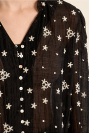 MOLLY BRACKEN - ladies woven shirt - BLACK