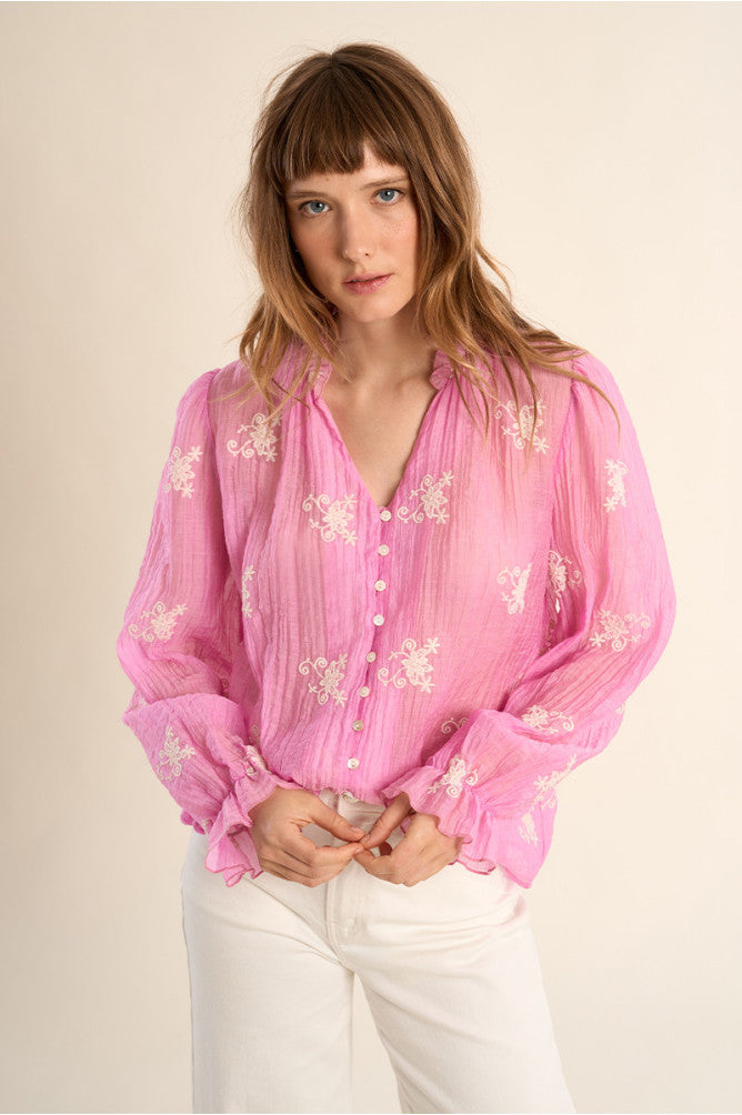 MOLLY BRACKEN - ladies woven shirt - PINK