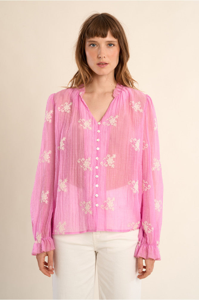 MOLLY BRACKEN - ladies woven shirt - PINK