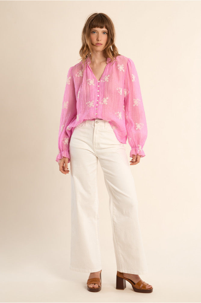 MOLLY BRACKEN - ladies woven shirt - PINK