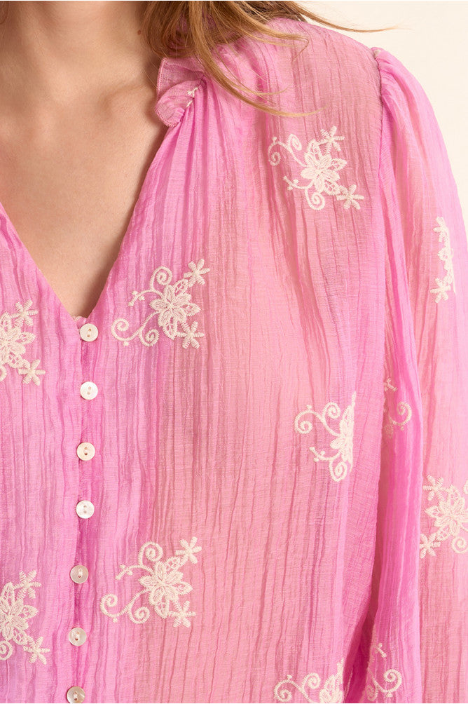 MOLLY BRACKEN - ladies woven shirt - PINK