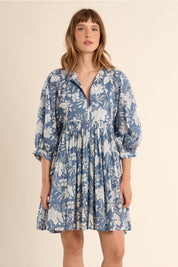 MOLLY BRACKEN - ladies vowen dress cotton - BLUE DIVIYA