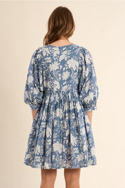 MOLLY BRACKEN - ladies vowen dress cotton - BLUE DIVIYA