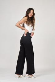 ANA & LUCY - wide pants naelle - BLACK