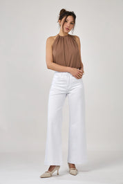 ANA & LUCY - wide pants naelle - WHITE