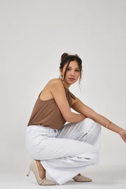 ANA & LUCY - wide pants naelle - WHITE