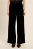 MOLLY BRACKEN - straight-leg velvet pants - BLACK