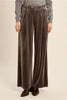 MOLLY BRACKEN - straight-leg velvet pants - GREY