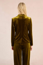 MOLLY BRACKEN - giacca blazer velluto - KHAKI