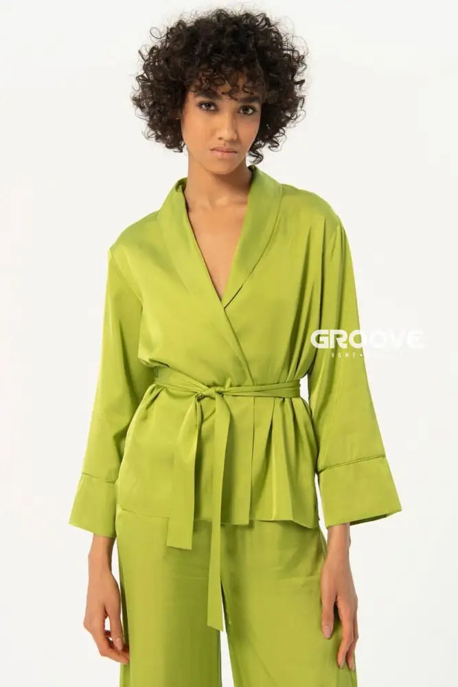 Surkana - Giacca Kimono Verde